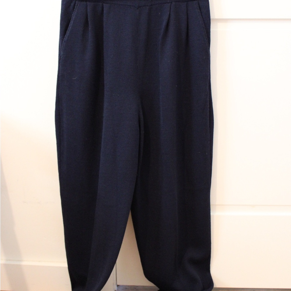 St. John Navy Knit Trousers